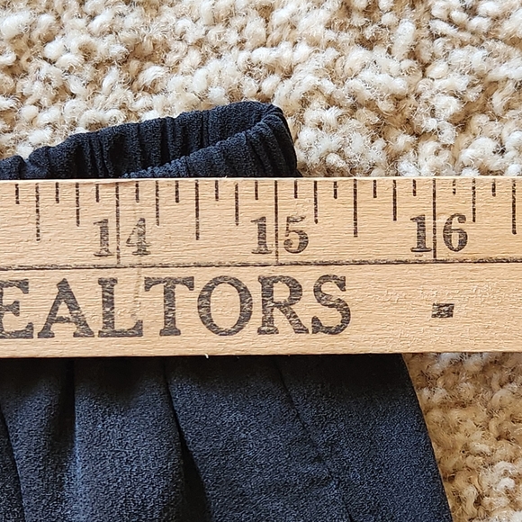 Eileen Fisher Woman Georgette Silk Wide Leg Pants Size 1X Color Black - Picture 12 of 16